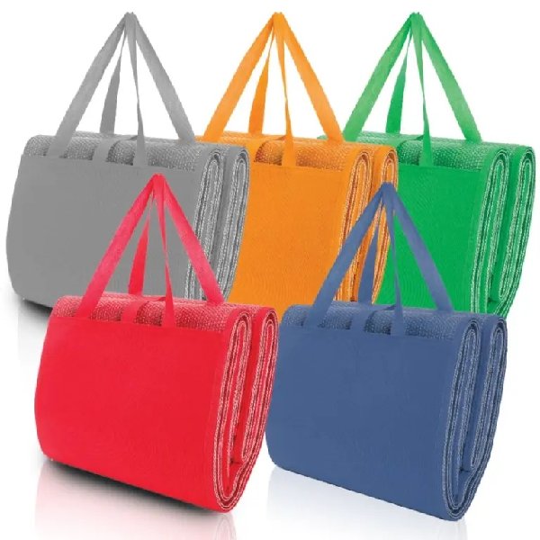 מחצלת חוף זוגית גדולה מתקפלת עם ידיות נשיאה